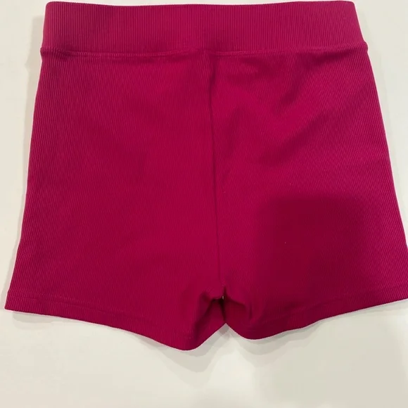 Alo yoga pink magenta crush sports bra xs biker shorts s 2 pc set - Picture 7 of 13